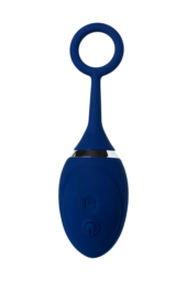 Синяя анальная вибровтулка OPlay Wave с пультом ДУ - 15,5 см. - 4
