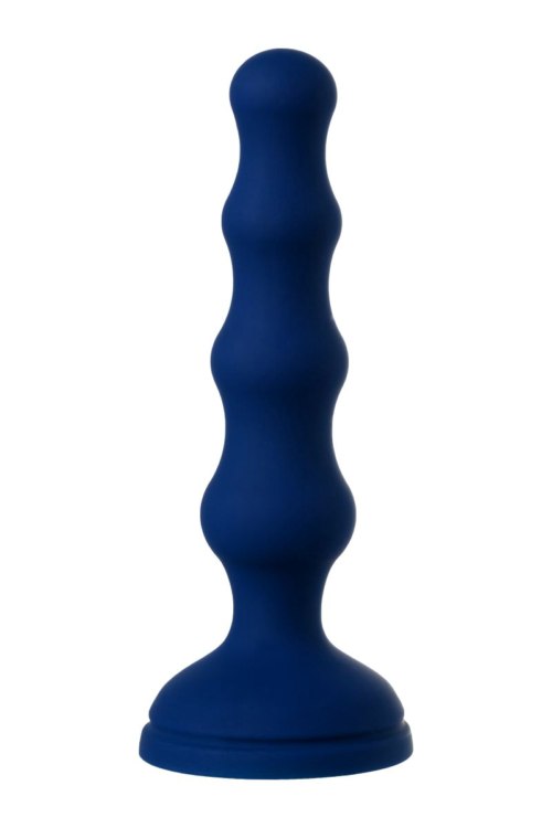 Синяя анальная вибровтулка OPlay Wave с пультом ДУ - 15,5 см. - 2