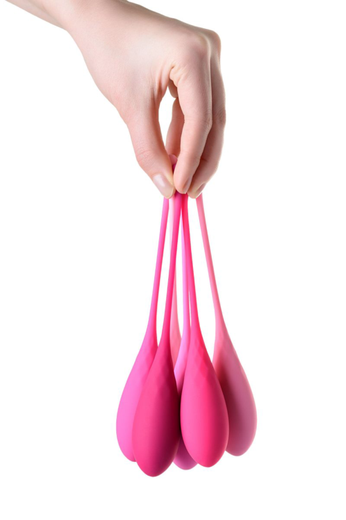 Набор из 6 розовых вагинальных шариков Eromantica K-ROSE - 6