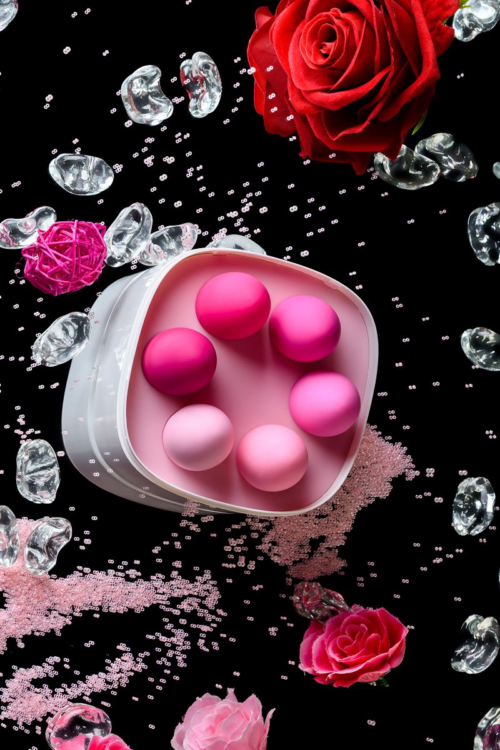 Набор из 6 розовых вагинальных шариков Eromantica K-ROSE - 10