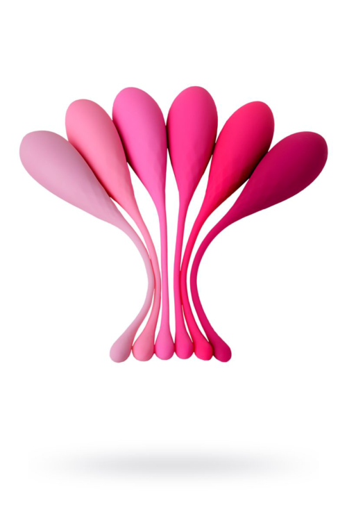 Набор из 6 розовых вагинальных шариков Eromantica K-ROSE - 0