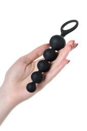 Набор из 2 чёрных анальных цепочек Satisfyer Beads - 5