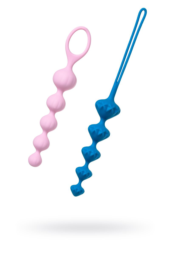Набор из 2 цветных анальных цепочек Satisfyer Beads - 0