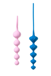 Набор из 2 цветных анальных цепочек Satisfyer Beads - 1