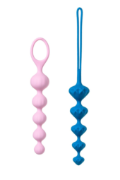 Набор из 2 цветных анальных цепочек Satisfyer Beads - 2
