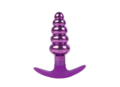Фиолетовая анальная втулка в виде ёлочки - 10,9 см. - 0
