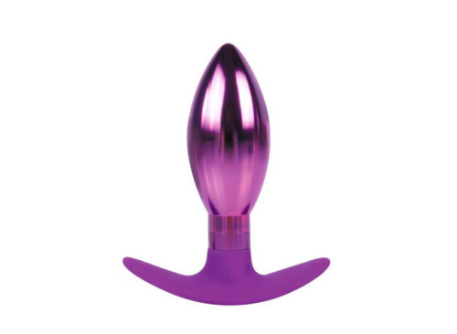 Каплевидная анальная втулка фиолетового цвета - 10,6 см. - 0