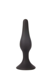 Чёрная анальная втулка Sex Expert - 10 см. - 0