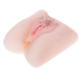 Мягкая вибрирующая вагина с волосиками и анусом - 1