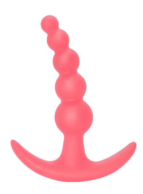 Розовая анальная пробка Bubbles Anal Plug - 11,5 см. - 0
