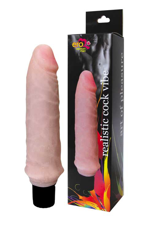 Вибратор телесного цвета Realistic Cock Vibe - 15,5 см. - 3