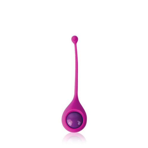 Ярко-розовый вагинальный шарик со смещенным центром тяжести Cosmo - 0