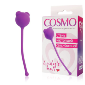 Фиолетовый вагинальный шарик с ушками Cosmo - 1
