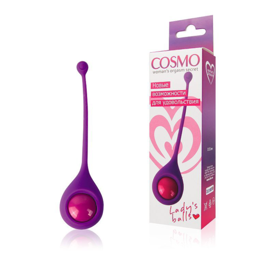 Фиолетовый вагинальный шарик со смещенным центром тяжести Cosmo - 1