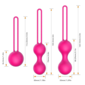 Набор из трех розовых вагинальных шариков Erokay - 2