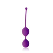 Фиолетовые двойные вагинальные шарики Cosmo с хвостиком для извлечения - 0