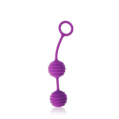 Фиолетовые вагинальные шарики с ребрышками Cosmo - 0
