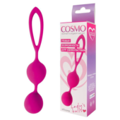 Ярко-розовые вагинальные шарики Cosmo с петелькой - 1