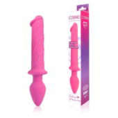 Двусторонний вагинально-анальный стимулятор розового цвета - 23 см. - 1