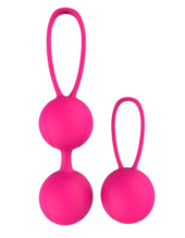 Набор розовых вагинальных шариков PLEASURE BALLS EGGS DUO BALL SET - 0