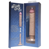 Телесный вибратор-реалистик The Realistic Cock ULTRASKYN Without Balls Vibrating 10” - 29,2 см. - 2