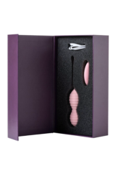 Нежно-розовые вагинальные шарики ZEFYR с пультом ДУ - 12