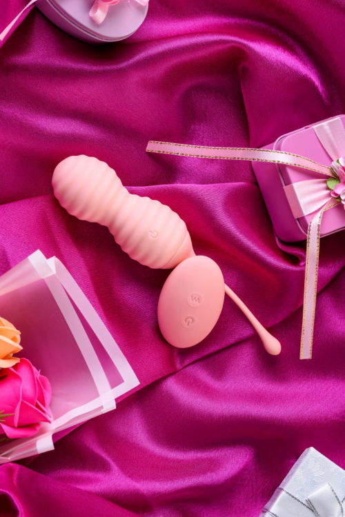 Нежно-розовые вагинальные шарики ZEFYR с пультом ДУ - 16