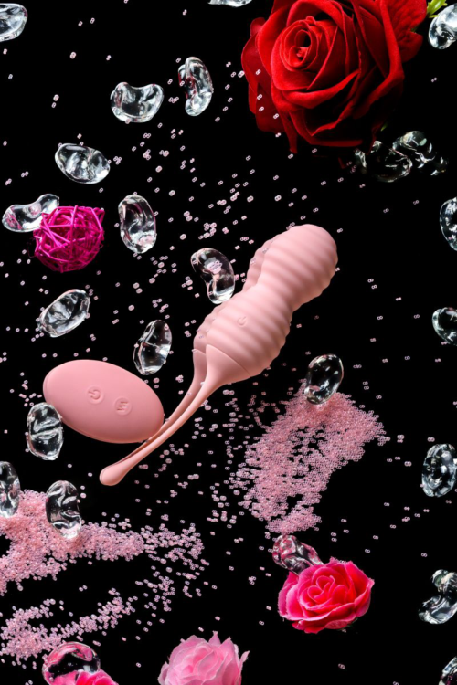Нежно-розовые вагинальные шарики ZEFYR с пультом ДУ - 14