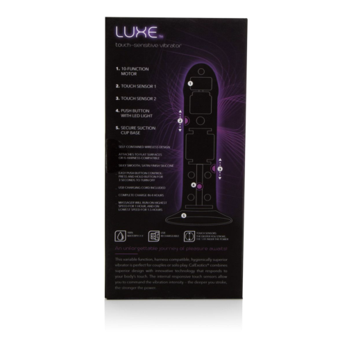 Розовый перезаряжаемый фаллоимитатор Luxe Touch-Sensitive Vibrator - 16,5 см. - 6