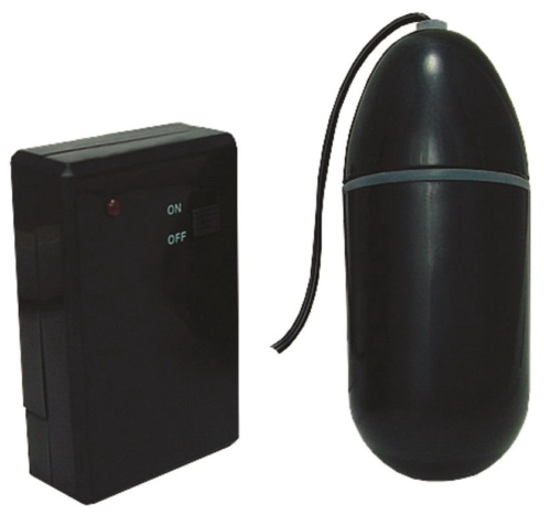 Чёрное виброяйцо Waterproof Remote Control Bullet с пультом ДУ - 0