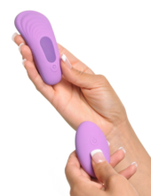 Фиолетовый компактный вибростимулятор Remote Silicone Please-Her - 5