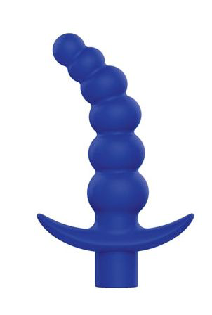 Синяя вибрирующая анальная елочка Sweet Toys - 10,8 см. - 0