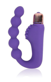 Фиолетовый фантазийный вибромассажер-елочка Cosmo - 0