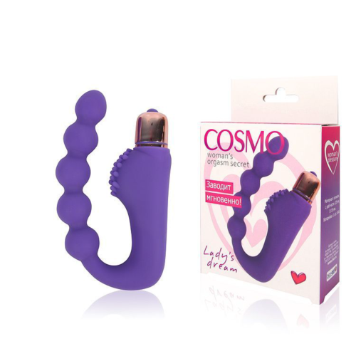Фиолетовый фантазийный вибромассажер-елочка Cosmo - 1
