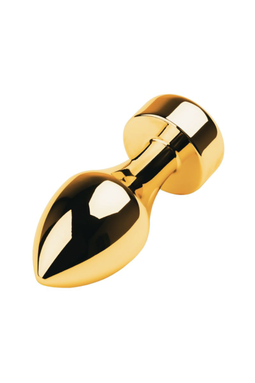 Золотистая пробка-пуля с прозрачным кристаллом - 9,5 см. - 1