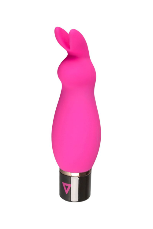 Розовый силиконовый вибратор Lil Rabbit с ушками - 13 см. - 1