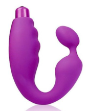 Фиолетовый вибромассажер-подкова Cosmo - 19,5 см. - 0
