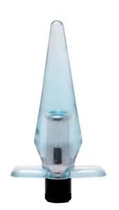 Голубая анальная пробка-конус SlimLine - 9 см. - 0