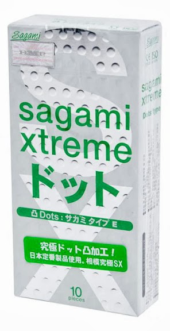 Презервативы Sagami Xtreme Type-E с точками - 10 шт. - 0