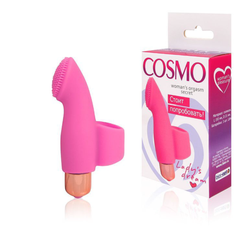 Розовый клиторальный стимулятор Cosmo - 1