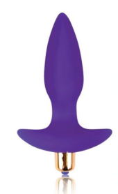 Фиолетовая коническая анальная пробка Sweet Toys - 10,5 см. - 0