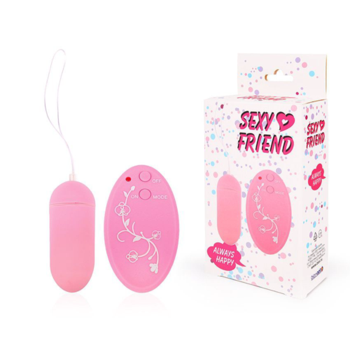Розовое виброяйцо Sexy Friend с 10 режимами вибрации - 1