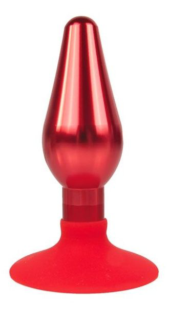 Красная конусовидная анальная пробка - 10 см. - 0