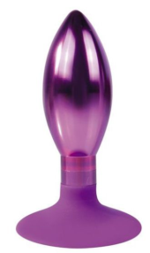Фиолетовая каплевидная анальная пробка - 10 см. - 0