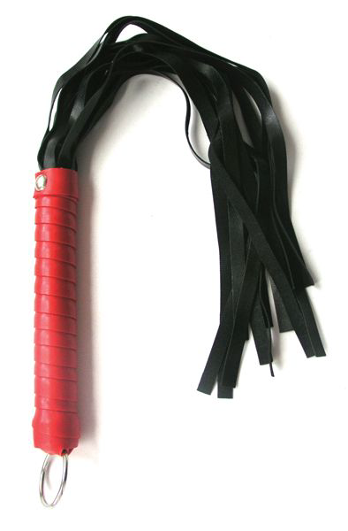 Черный флоггер с красной ручкой Notabu - 49 см. - 0