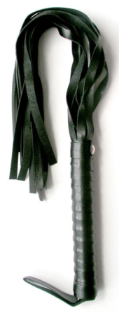 Черная плетка Notabu из искусственной кожи - 50 см. - 0
