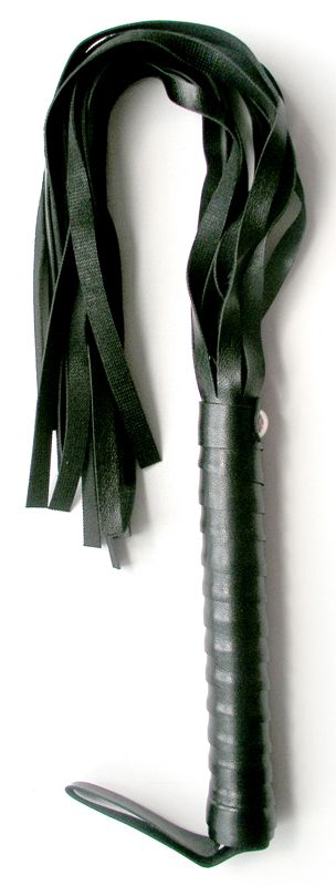 Черная плетка Notabu из искусственной кожи - 50 см.