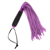 Фиолетовый флоггер с черной металлической ручкой Notabu - 40 см. - 0
