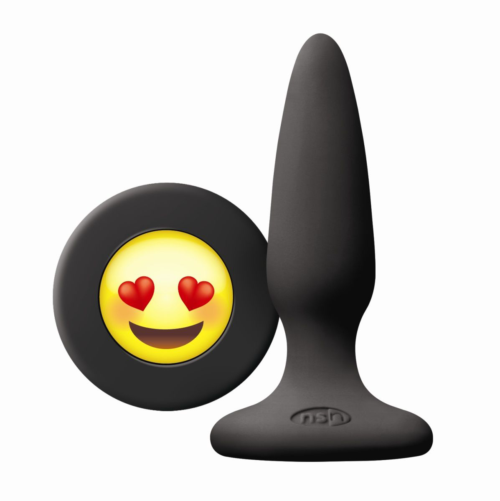 Черная силиконовая пробка Emoji Face ILY - 8,6 см. - 0
