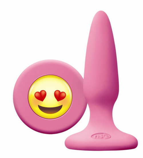 Розовая силиконовая пробка Emoji Face ILY - 8,6 см. - 0